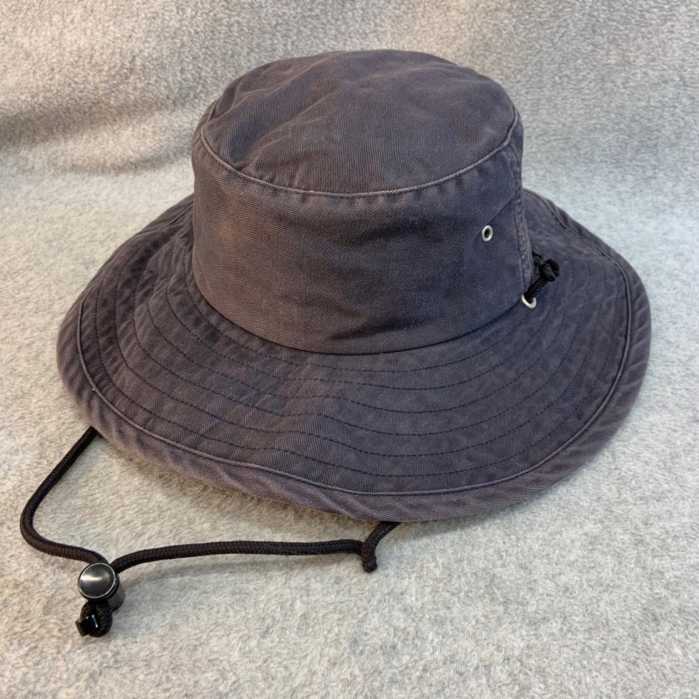 Solid Navy Blue Gap Bucket Hat Adjustable Chin Strap Outdoor Sun Hat S/M
